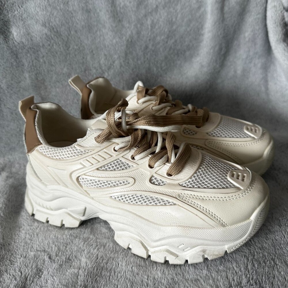 SHEIN Chunky Beige and Brown Sneakers